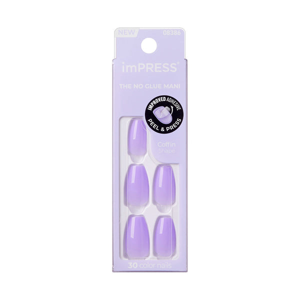 Kiss imPRESS The No Glue Mani Peel & Press-On Nails - Lavender Jello