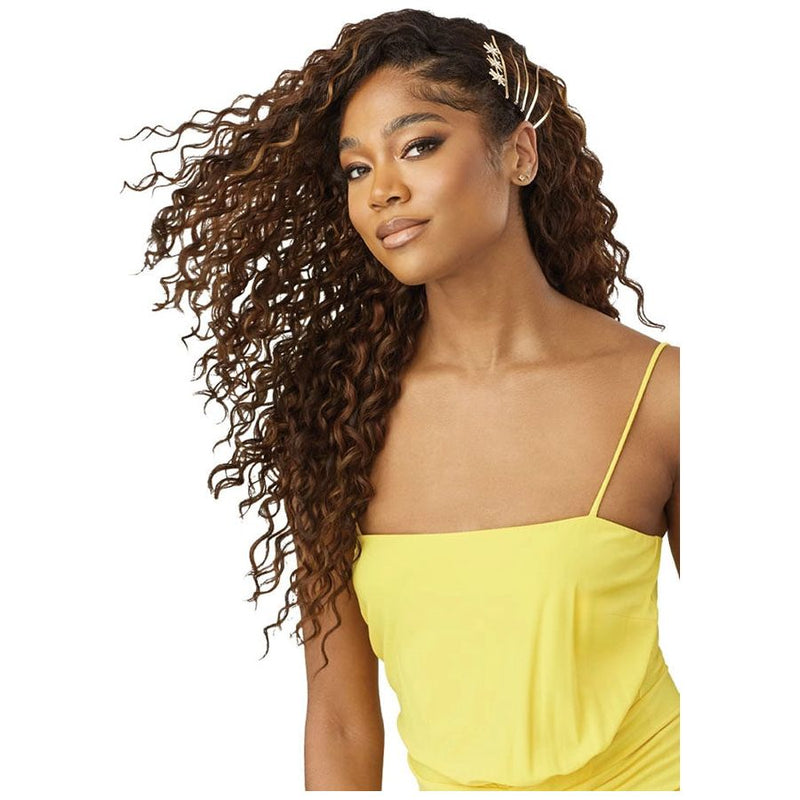 Outre Converti-Cap Synthetic Wet & Wavy Drawstring Half Wig - Curly Bliss