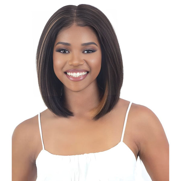 Shake-N-Go Snatched Synthetic HD Glueless Lace Front Wig - Silk Pressed Bob