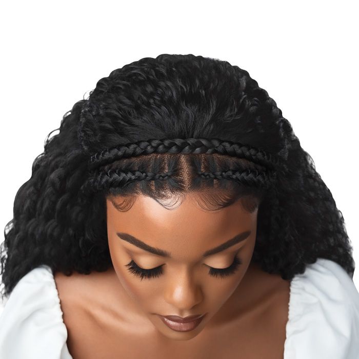 Outre Synthetic Pre-Braided 13" x 2" Lace Frontal Wig - Halo Stitch Braid 26"