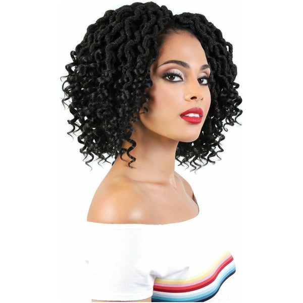 Motown Tress Synthetic Hair Crochet Braid 4X - Curly Goddess Locs 9" (CCG.9M)